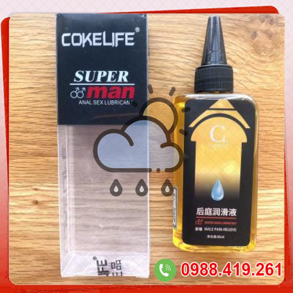 Gel bôi trơn Cokelife Supeman vàng nóng ấm 85ml Nhật Bản cho cuộc yêu 