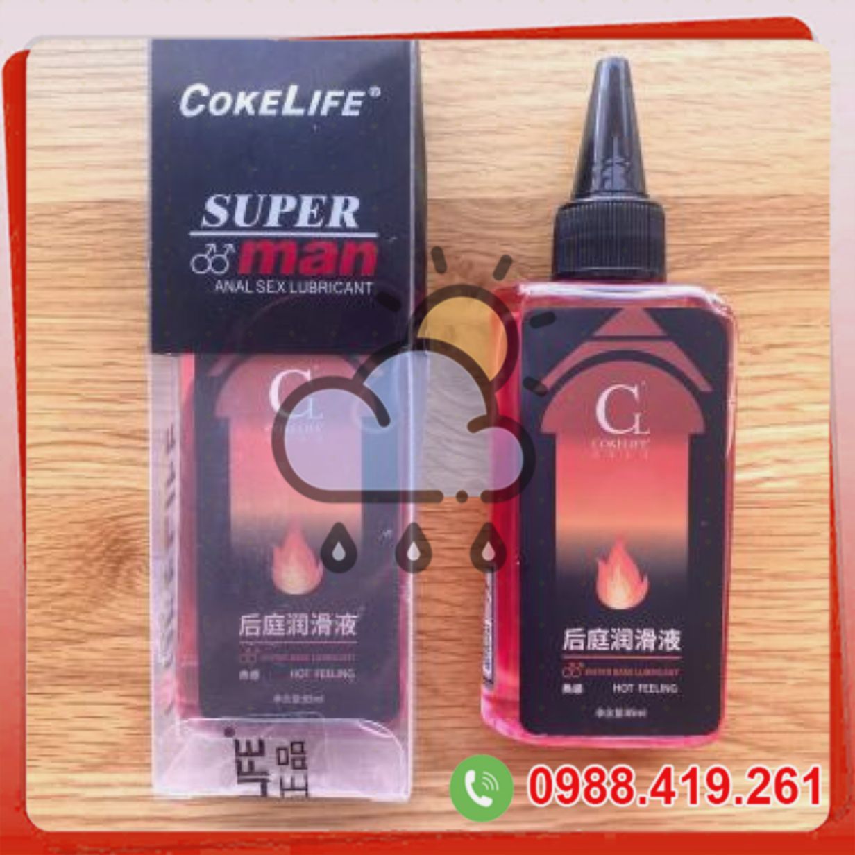 Gel bôi trơn Cokelife Superman đỏ nóng ấm 85ml kích thích mạnh 