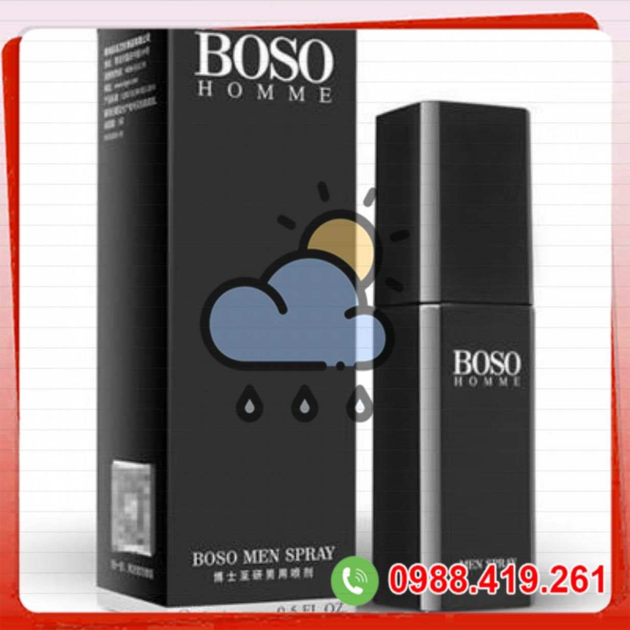 Thuốc xịt kéo dài quan hệ Boso Homme thảo dược tự nhiên 