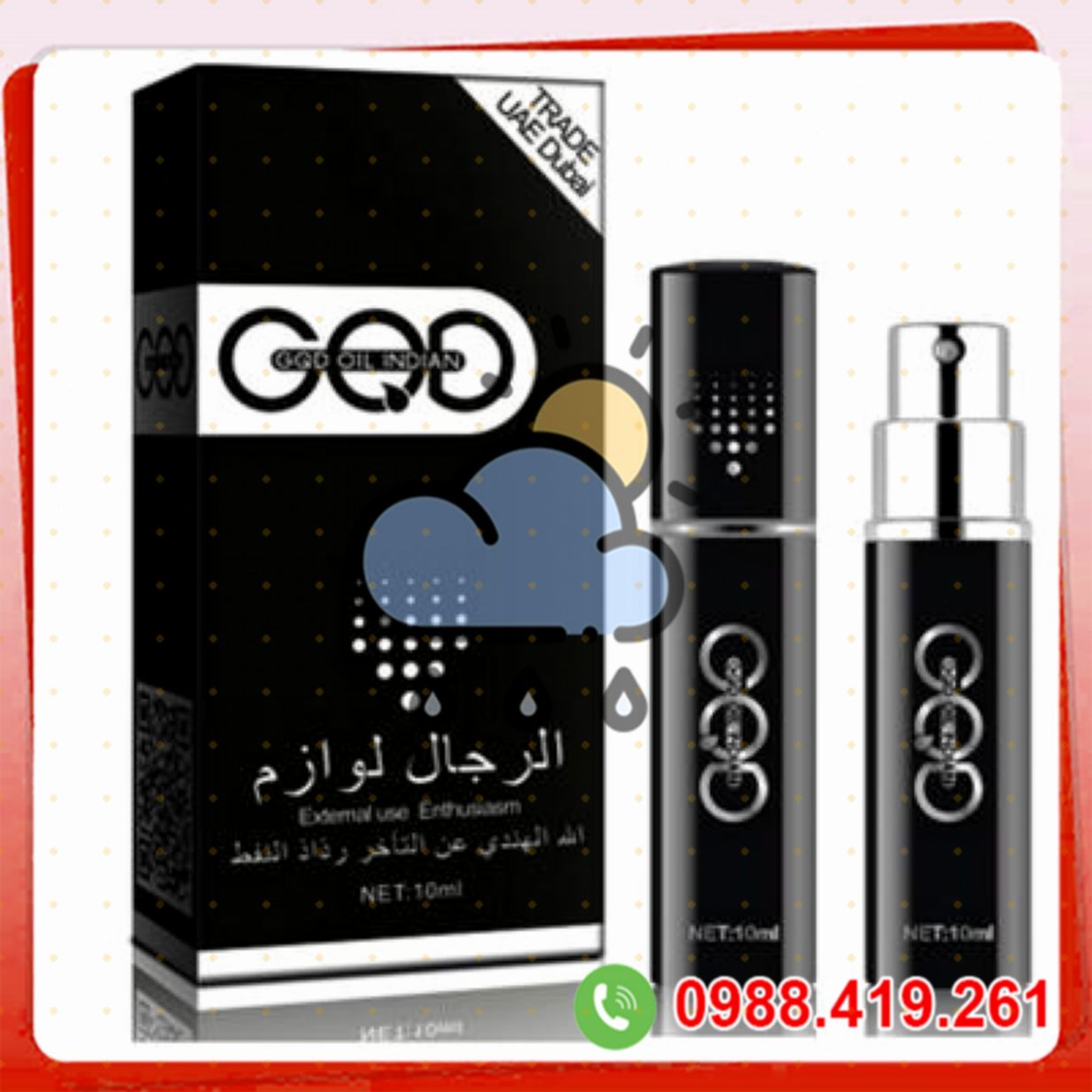 Chai xịt kéo dài GQD OIL INDIAN tăng khoái cảm nam giới an toàn 