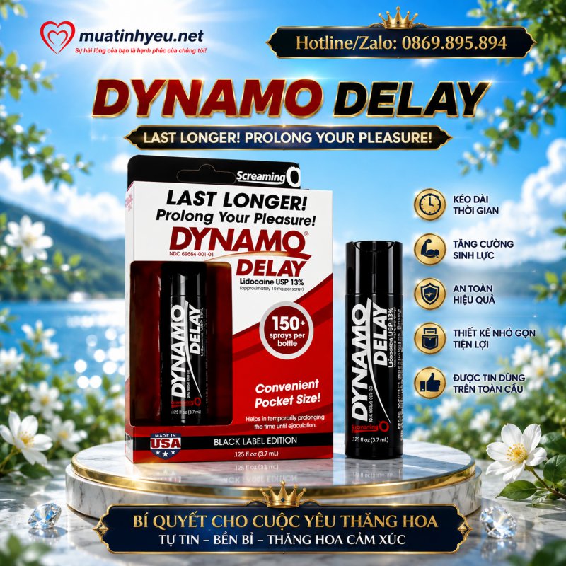 LỌ XỊT KÉO DÀI QUAN HỆ DYMANO BLACK LABEL HÀNG CHUẨN