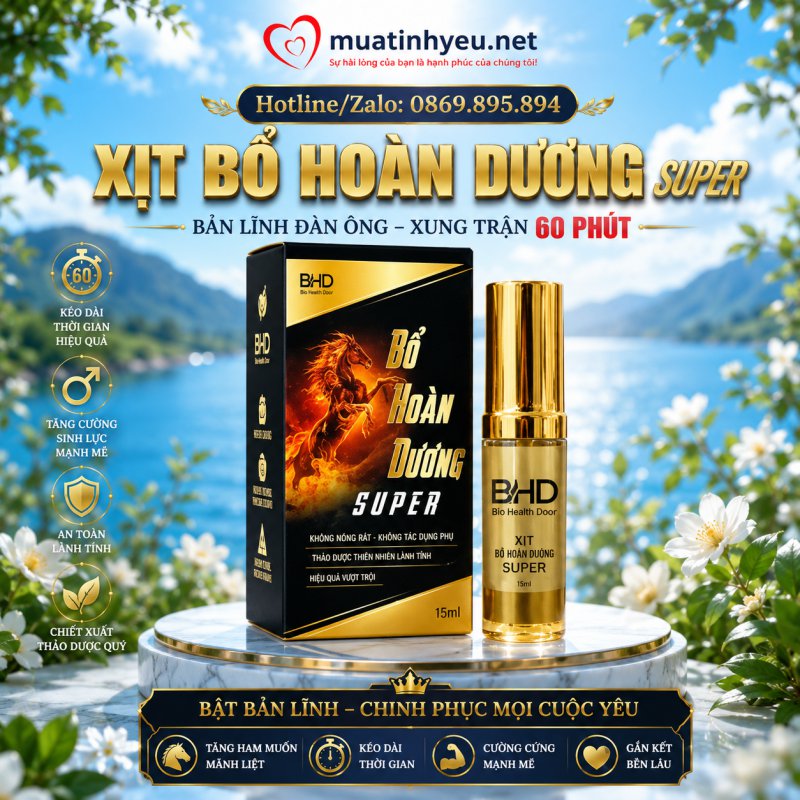 CHAI XỊT THẢO DƯỢC BỔ HOÀN DƯƠNG SUPER CHÍNH HÃNG