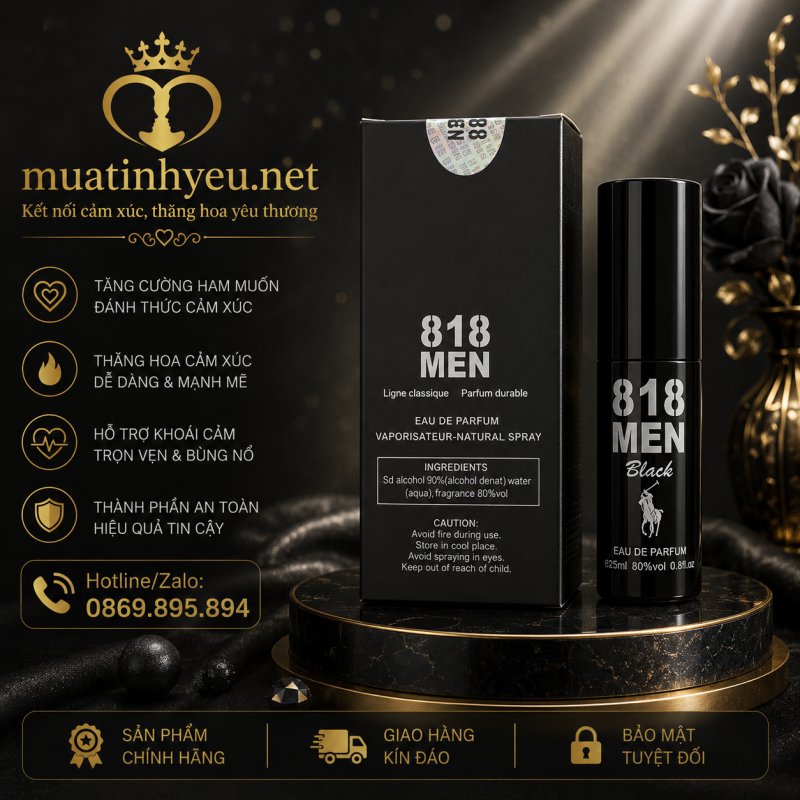Nước hoa kích thích nữ 818 Men Black
