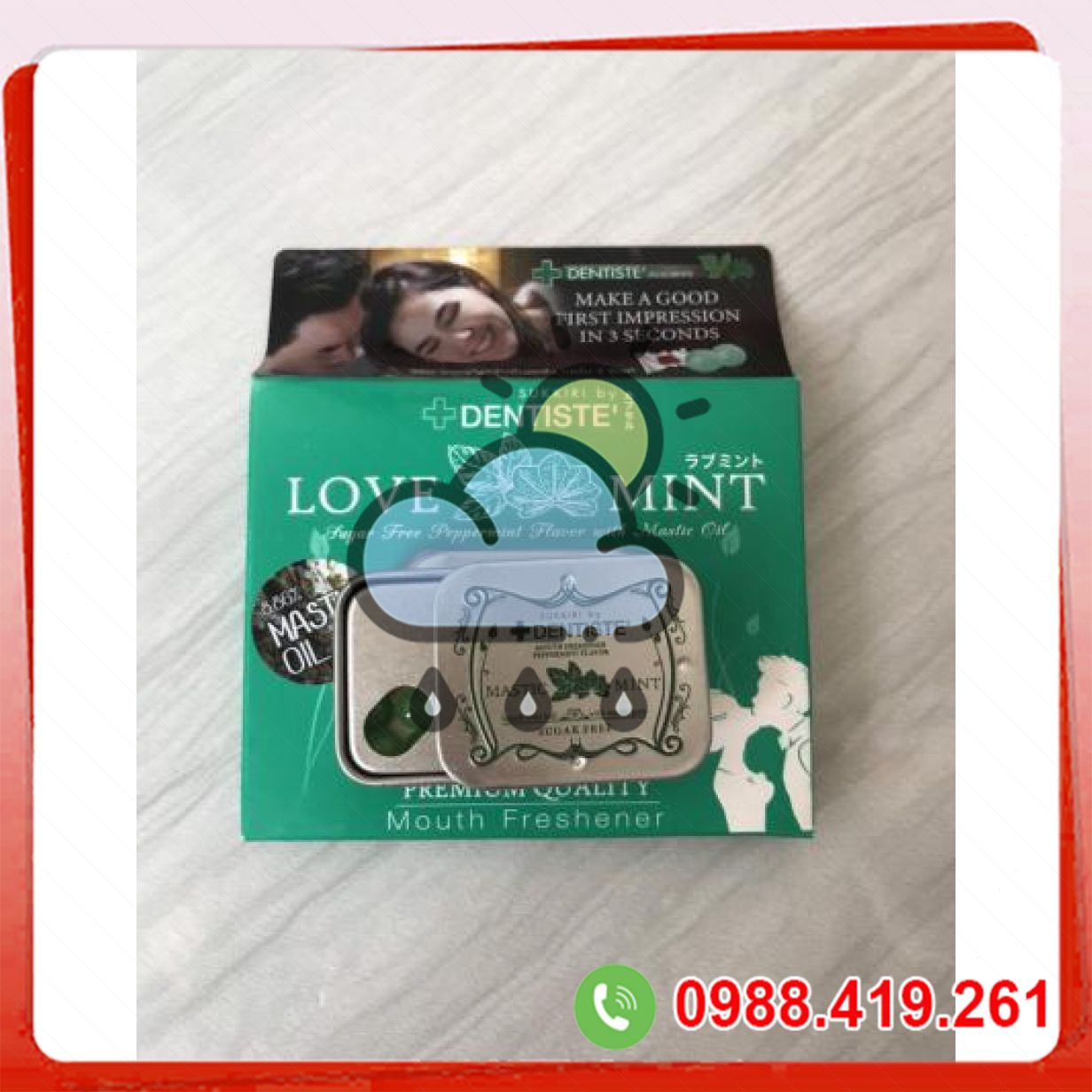 Kẹo bạc hà viên ngậm kích dục Love Mint Thái Lan chính hãng 
