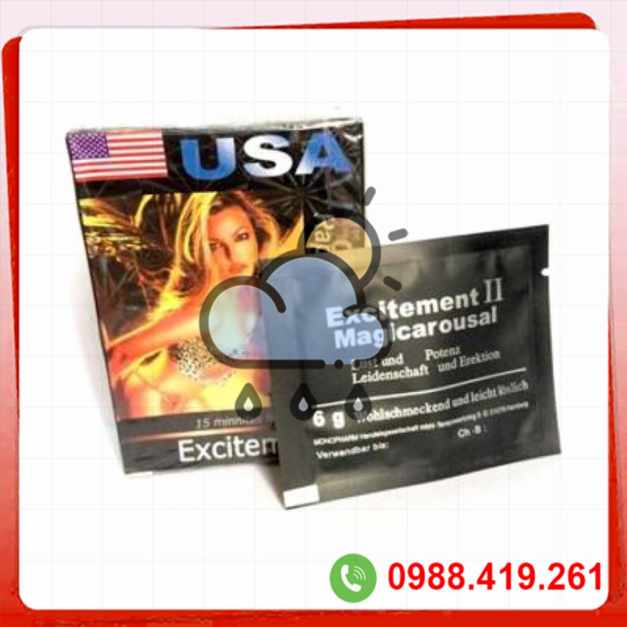 Thuốc kích dục nữ Excitement II dạng bột Mỹ tăng hưng phấn mạnh 