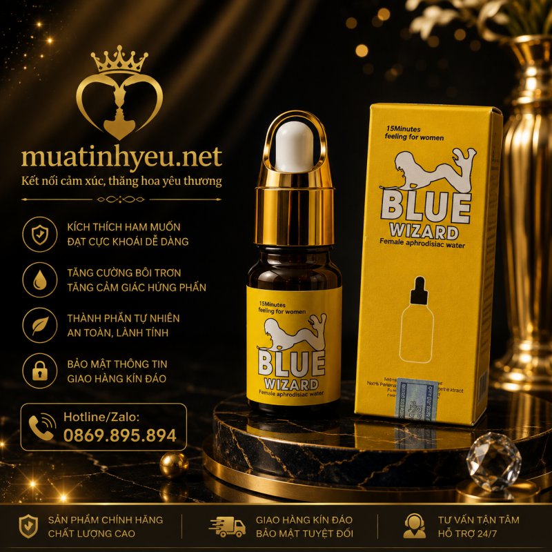 Thuốc kích dục nữ Blue Wizard Gold dạng nước cao cấp