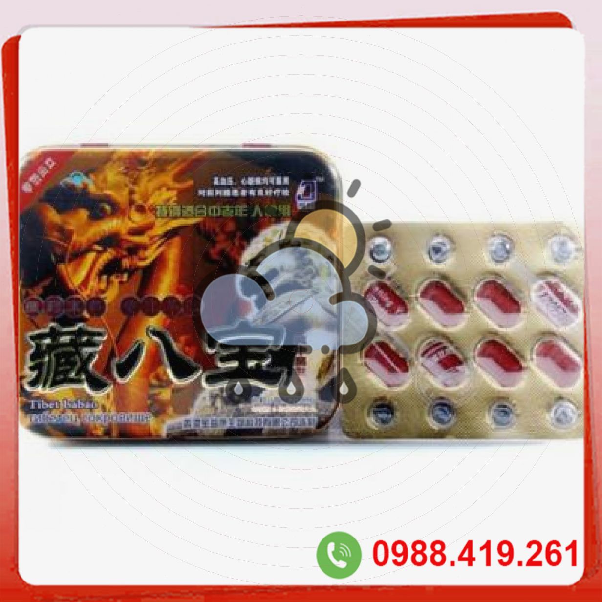 Thuốc tăng cường dương thảo dược Tibet Babao rồng nâu cải thiện sinh lý 