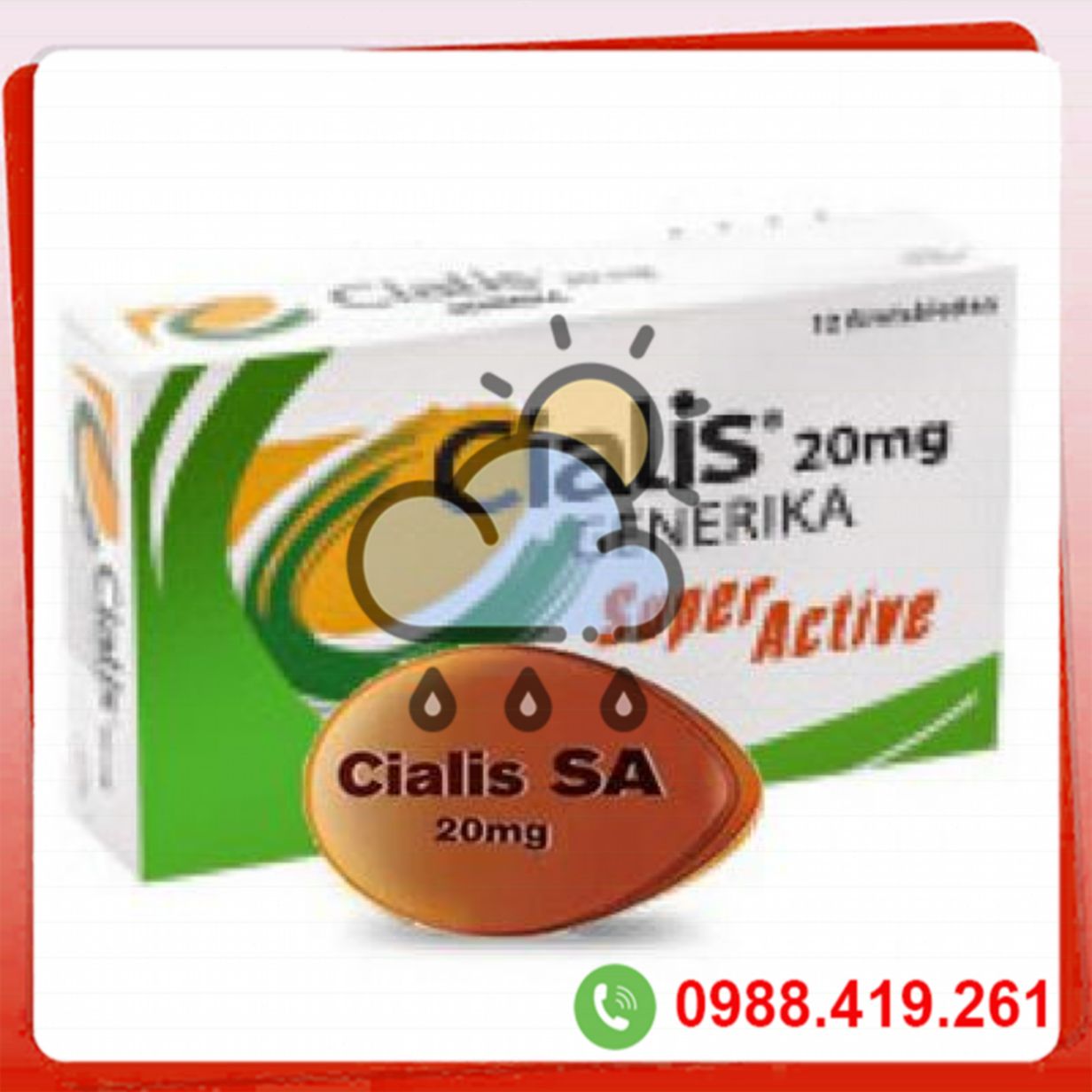 Thuốc kích dục nam Cialis Super Active tăng ham muốn Mỹ 