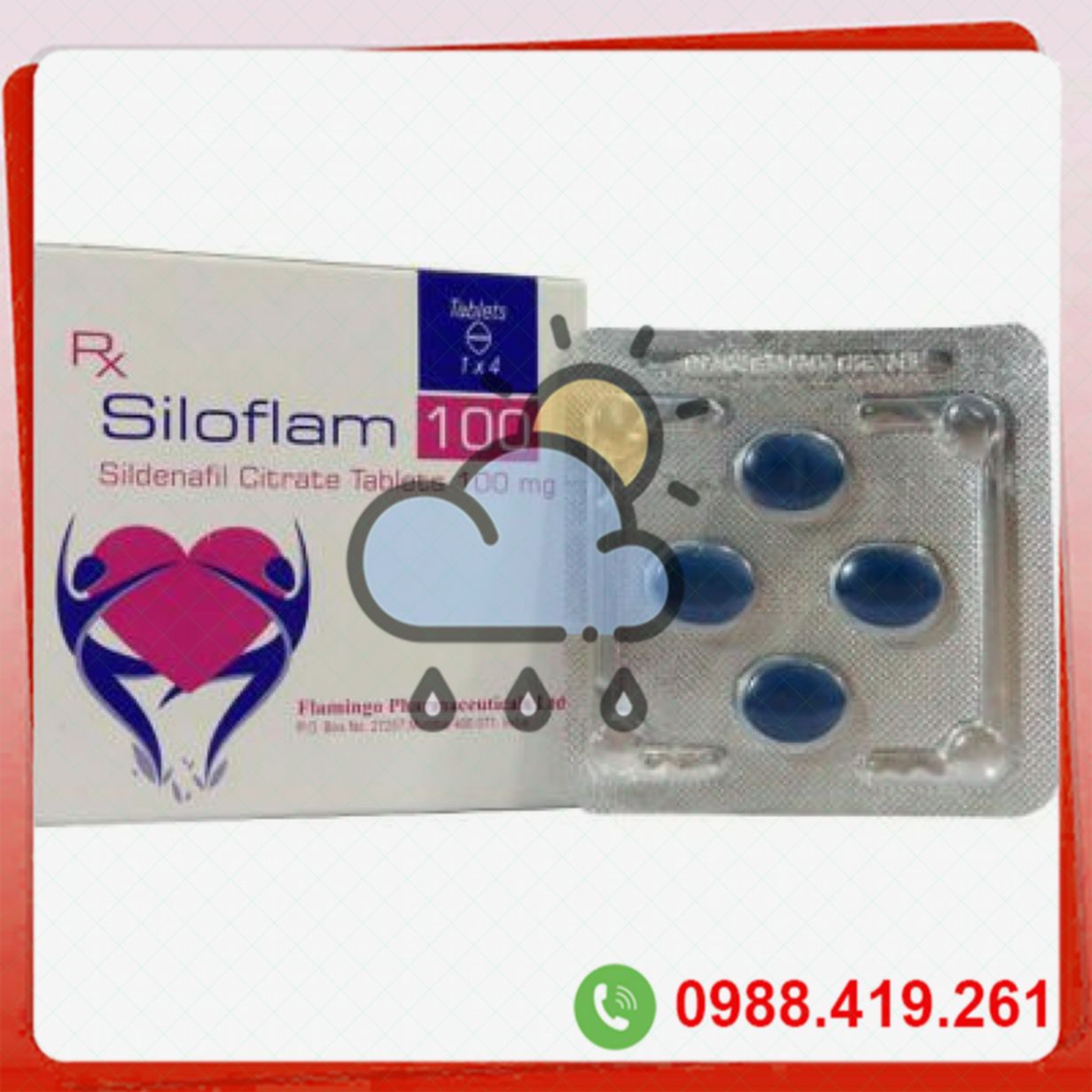 Thuốc cường dương Siloflam 100mg tăng cường sinh lý mạnh mẽ nhập Ấn 