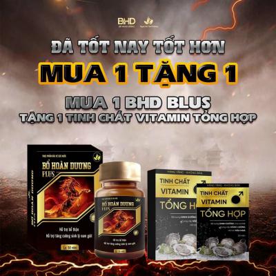 Mua 1 hộp bổ hoàn dương Plus 50 viên hỗ trợ sinh lý nam (tặng 1 tinh chất vitamin tổng