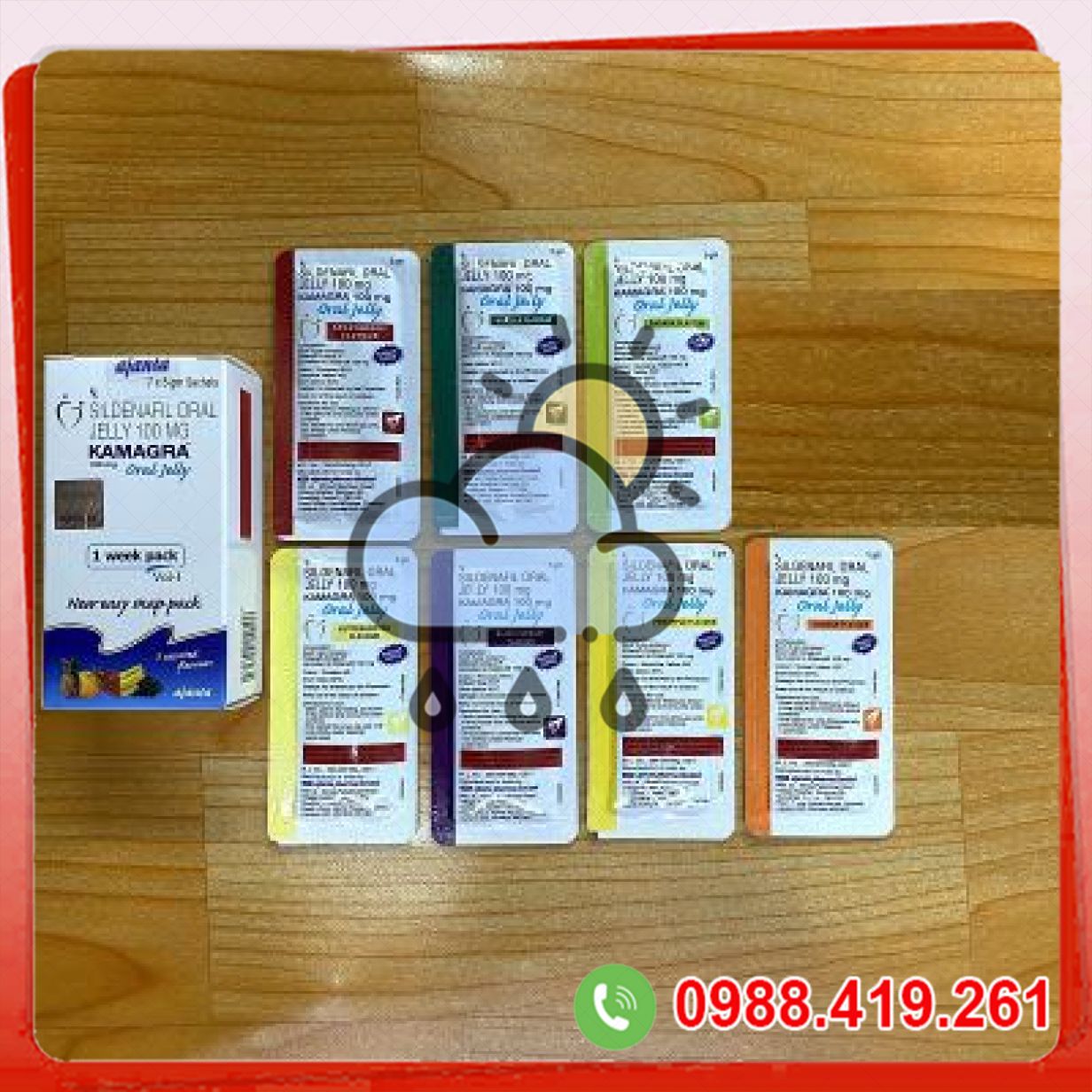 Thuốc tăng sinh lý Kamagra 100mg dạng thạch trái cây thơm ngon 