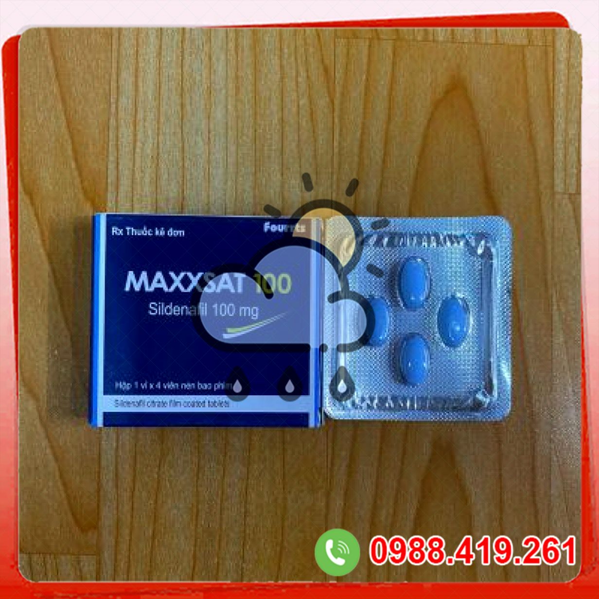 Maxxsat 100 Sildenafil thuốc cường dương kéo dài thời gian quan hệ nam 