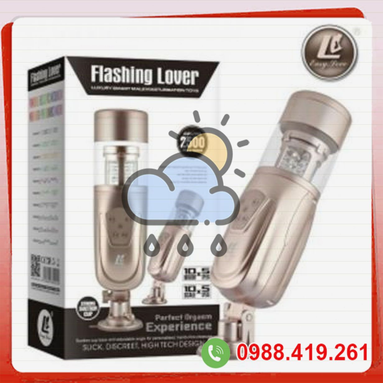 Máy thủ dâm tự động Flashing Lover 2500 chế độ rung đa năng 