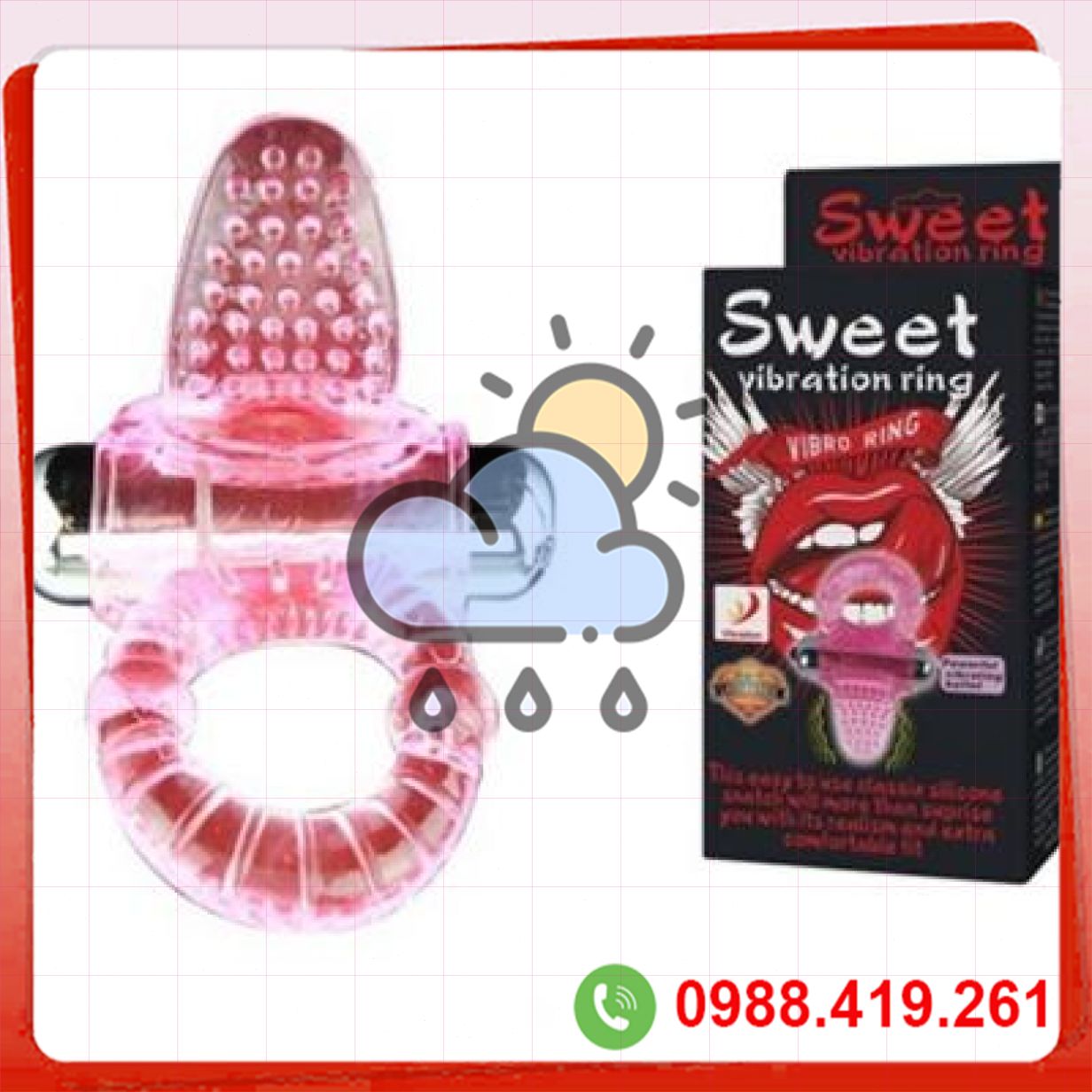 Vòng rung lưỡi liếm âm đạo Lybaile hàng hiệu tăng khoái cảm đôi tình nhân 