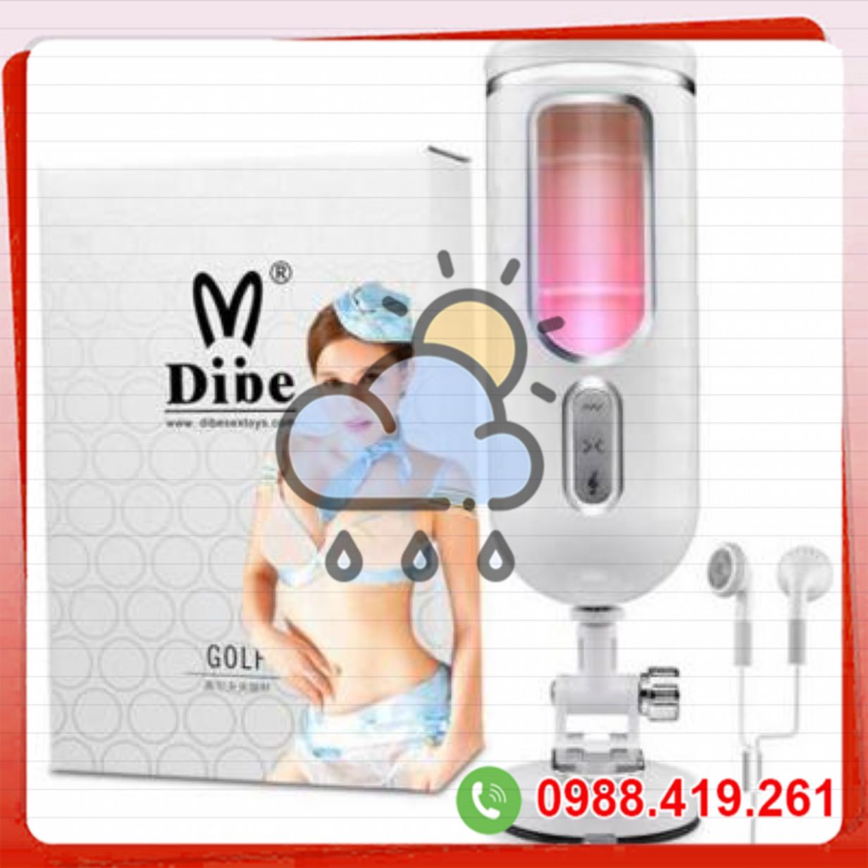 Âm đạo giả Dibe tự động chính hãng silicon mềm mại rung thật 
