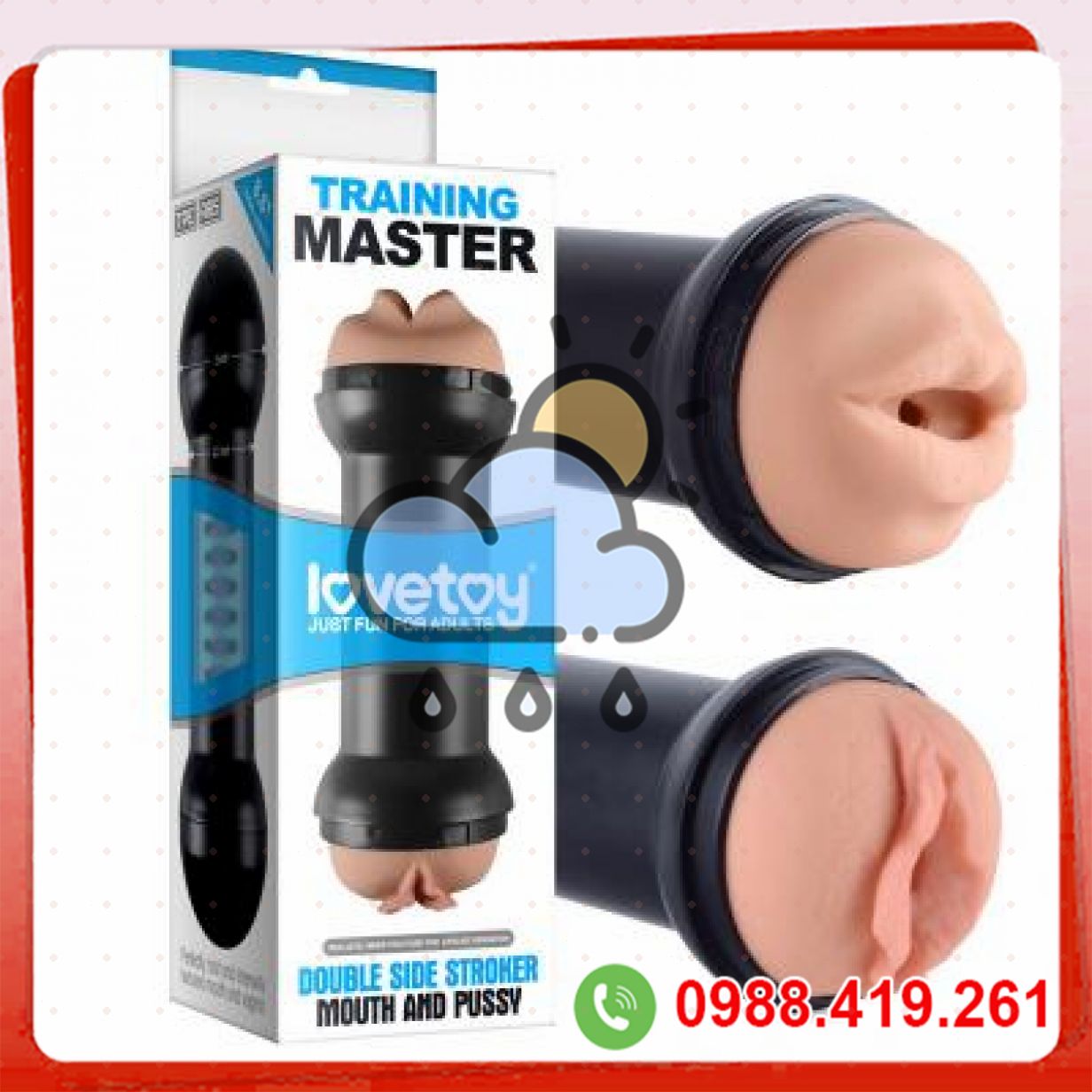 Âm đạo silicon giả 2 đầu Lovetoy đẹp mềm mại cầm chắc 