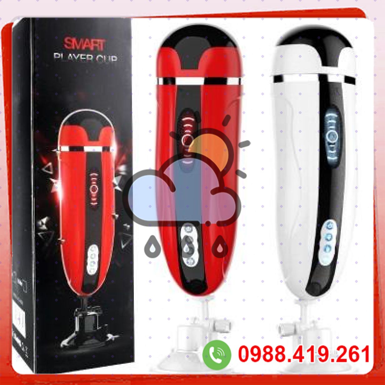 Âm đạo giả Smart Player Cup rung co bóp tự động tỏa nhiệt dễ dùng 