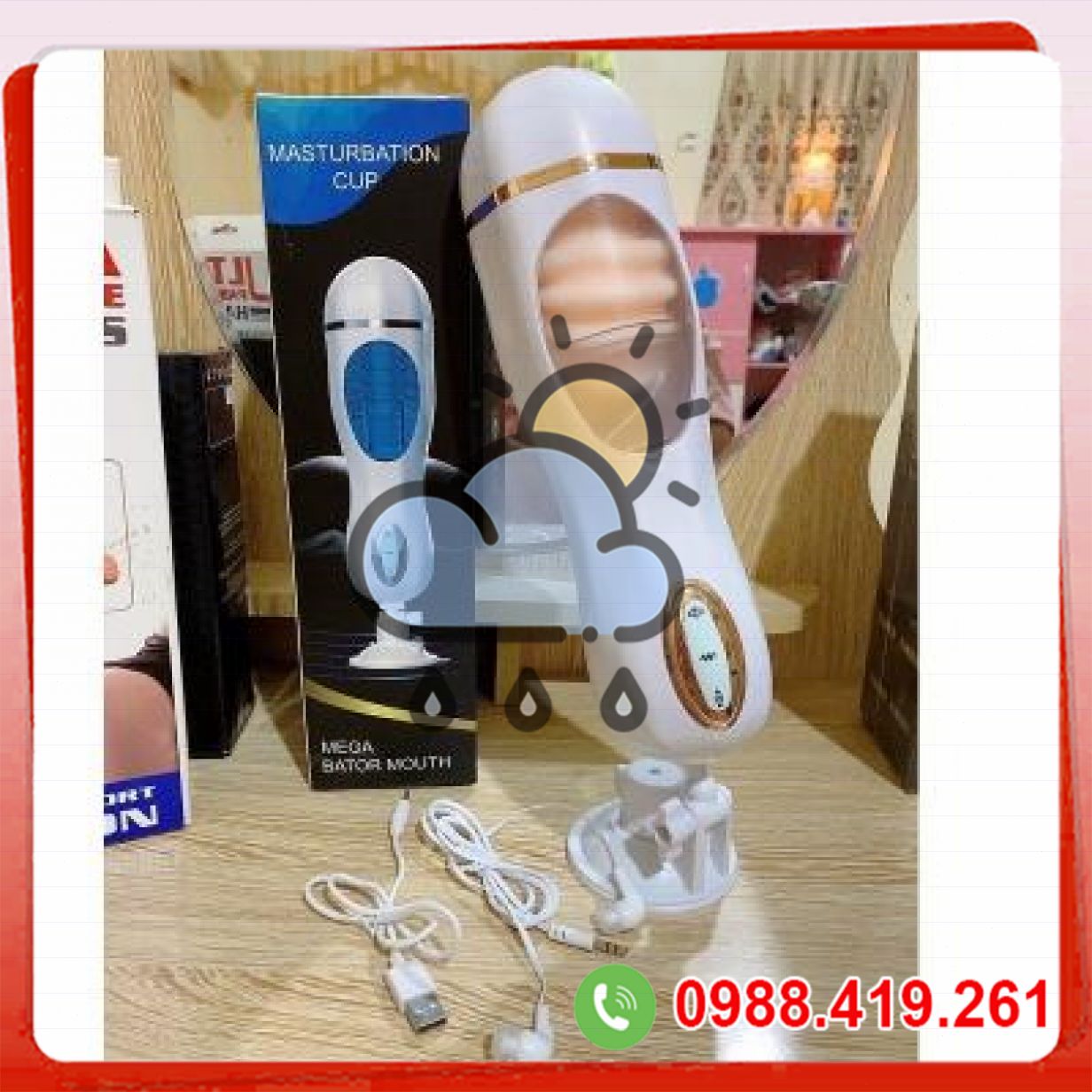 Âm đạo giả rung rên thụt tự động phát âm thanh Masturbation Cup 