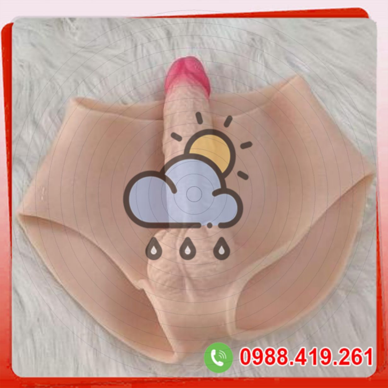 Quần chíp silicon gắn dương vật giả rỗng ruột siêu mềm nam giới 