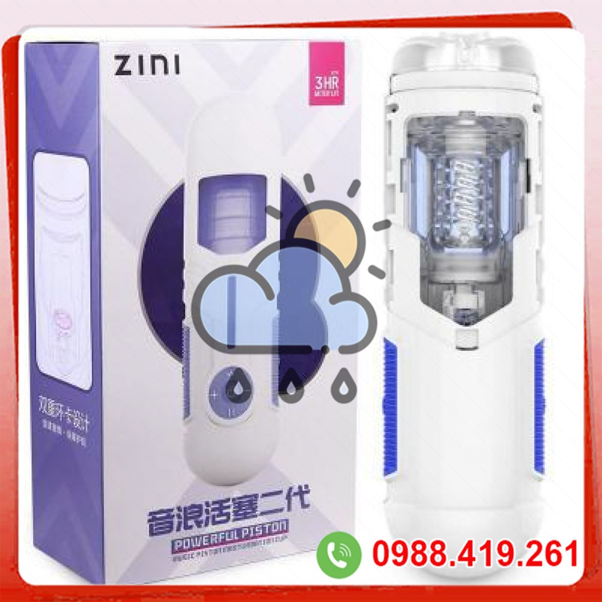 Cốc thủ dâm Zini hít tường rung rên thụt tự động cao cấp 