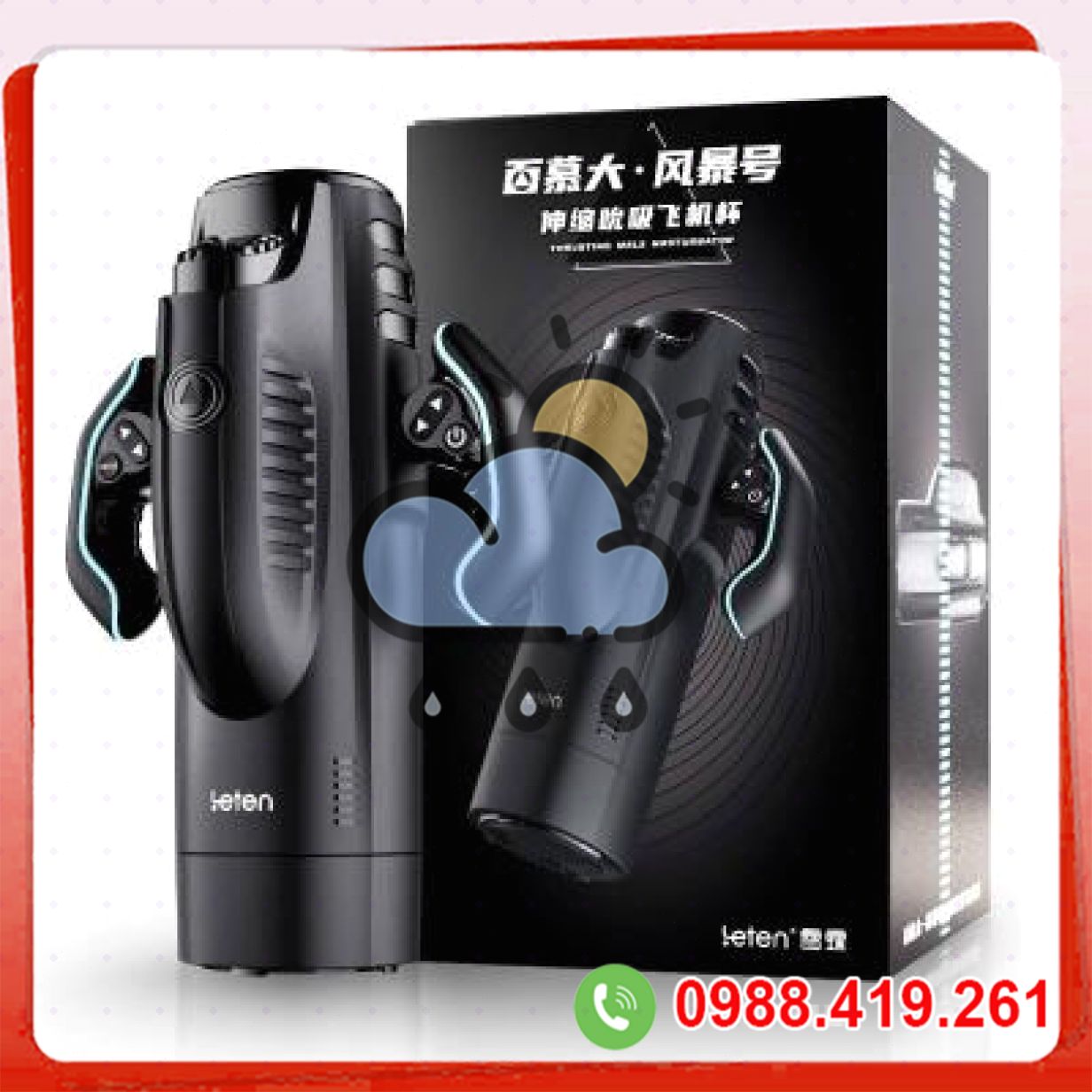 Máy thủ dâm Leten Bermuda rung bú mút sưởi ấm tự động cao cấp 