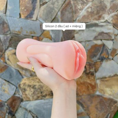 Âm đạo silicon trần 2 đầu mềm mại cầm tay cho trải nghiệm chân thực 