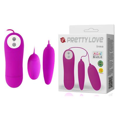 Trứng rung điểm G 2 đầu 12 chế độ Pretty Love silicon cao cấp 