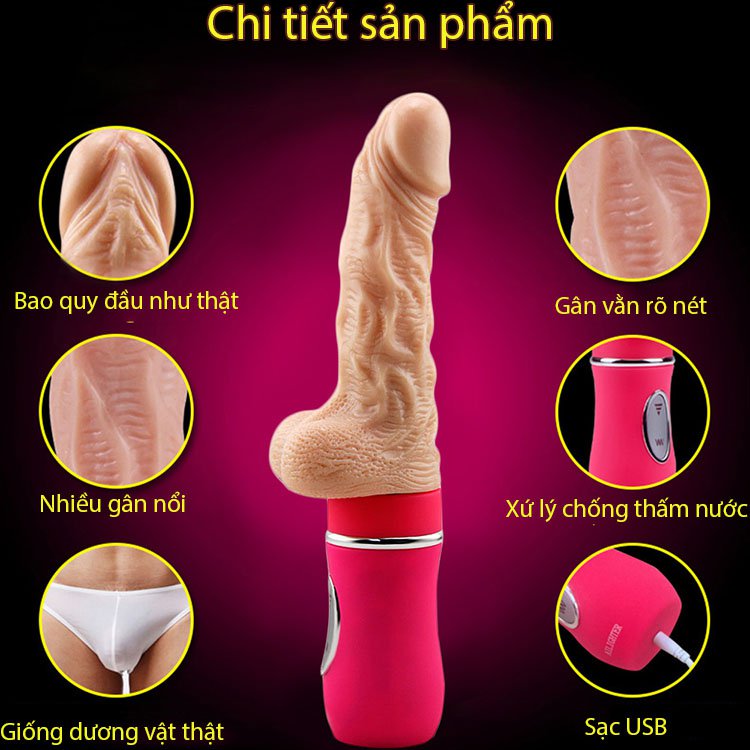 DƯƠNG VẬT GIẢ RUNG THỤT SILICON SIÊU MỀM MẠI