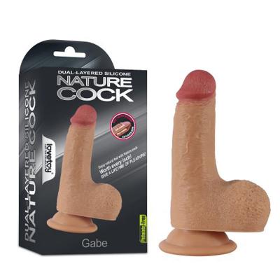 Dương vật giả đế hít tường Lovetoy Nature Cock Gabe mềm mại 