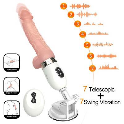Dương vật giả hít tường rung thụt nhiệt tự động Dibe 