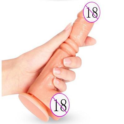 Dương vật giả Excited Stimulate rung thụt hít tường silicone mềm mại 