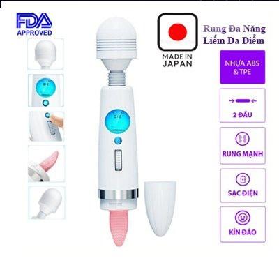 Chày rung 2 đầu lưỡi liếm Galaku Nhật Bản mát xa điểm G đa năng 