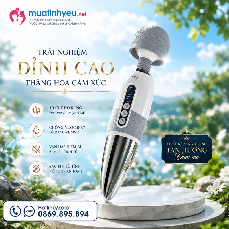 CHÀY RUNG MASSAGE ĐIỂM G STICK TỎA NHIỆT ẤM