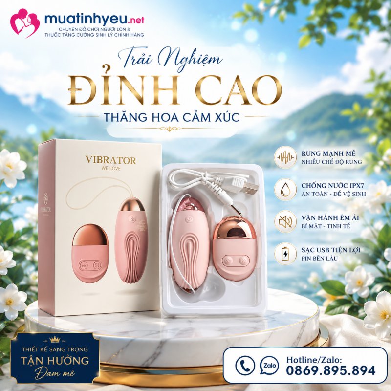 TRỨNG RUNG LILO SẠC USB CÓ ĐIỀU KHIỂN KHÔNG DÂY