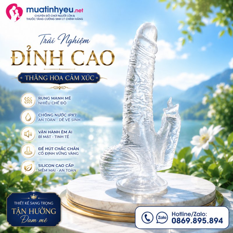 DƯƠNG VẬT GIẢ JIUAI UTENSILS GẮN TƯỚNG SILICON ĐÀN HỒI
