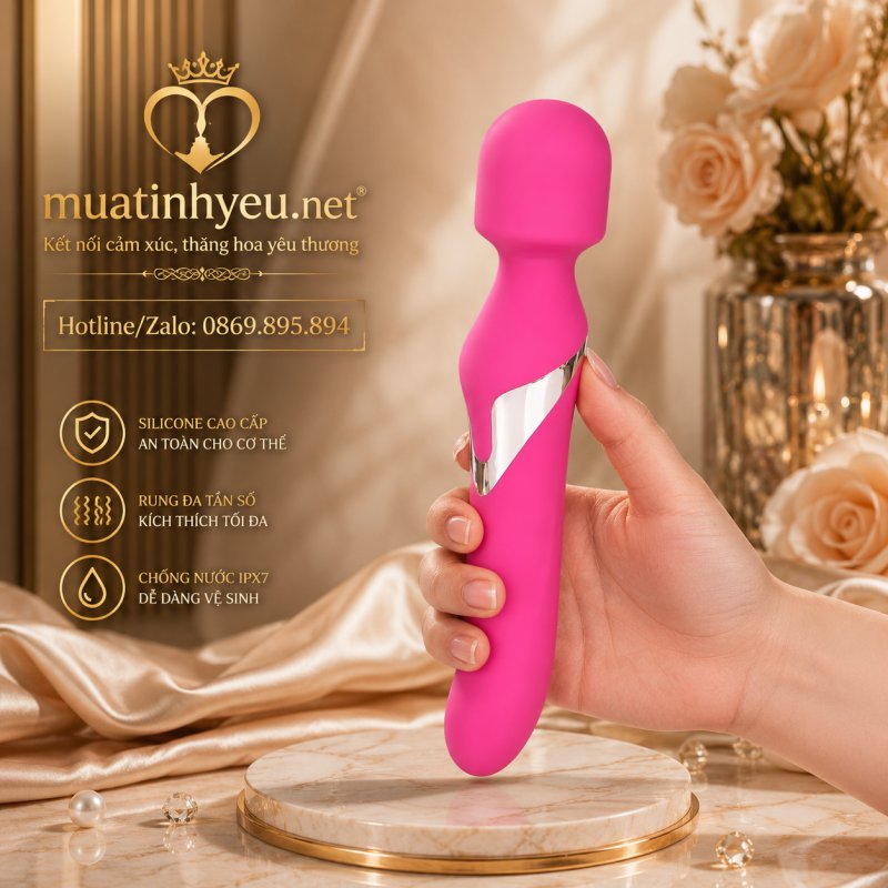 Chày Rung Đa Năng Aphojoy – 2 Đầu Rung Xoay Massage Điểm G Cực Sướng Cho Nữ