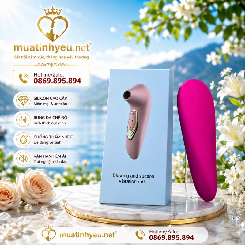 MÁY BÚT MÚT ÂM ĐẠO VÀ KÍCH THÍCH NÚM VÚ CỰC KHOÁI