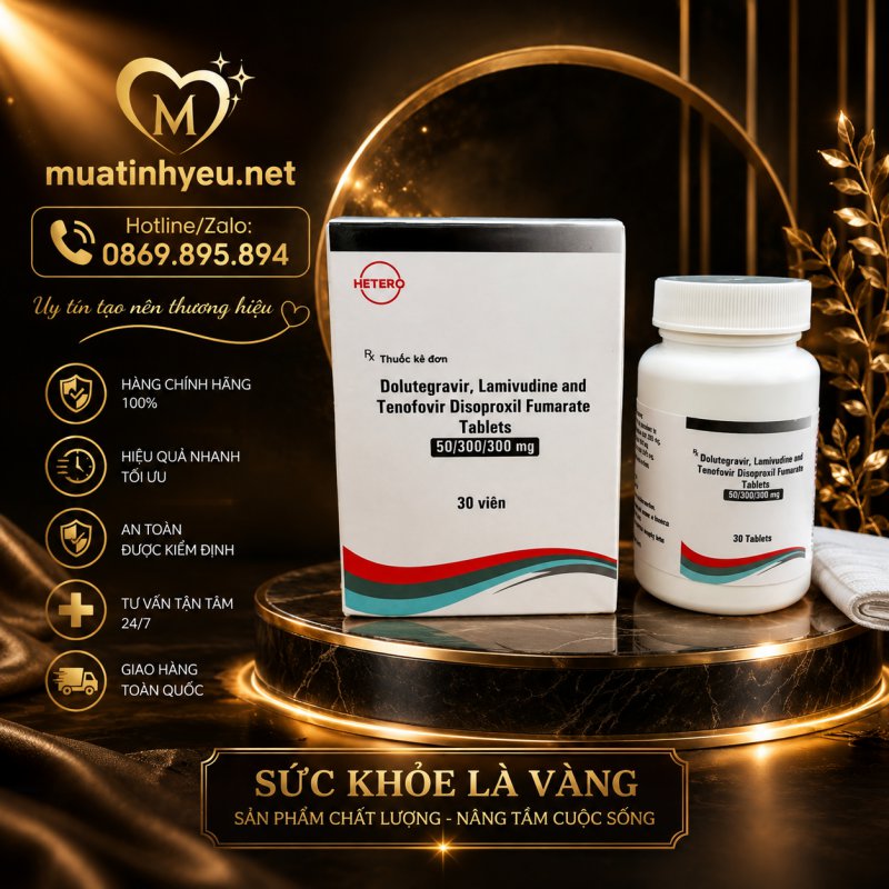 HETEROTLD 50/300/300MG – THUỐC ARV DOLUTEGRAVIR, LAMIVUDINE & TENOFOVIR