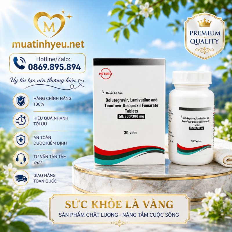 HETEROTLD 50/300/300MG – THUỐC ARV DOLUTEGRAVIR, LAMIVUDINE & TENOFOVIR
