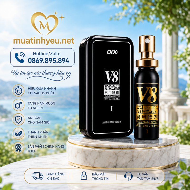 OIX V8 10ML CAO CẤP – XỊT HỖ TRỢ KÉO DÀI THỜI GIAN