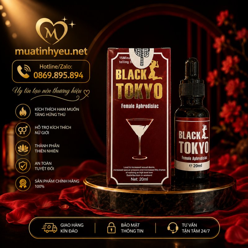 BLACK TOKYO 20ML – HỖ TRỢ TĂNG CẢNG HỨNG CHO NỮ