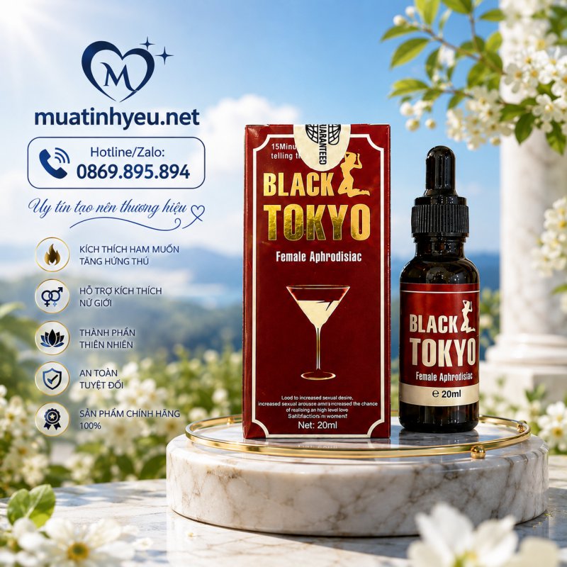 BLACK TOKYO 20ML – HỖ TRỢ TĂNG CẢNG HỨNG CHO NỮ