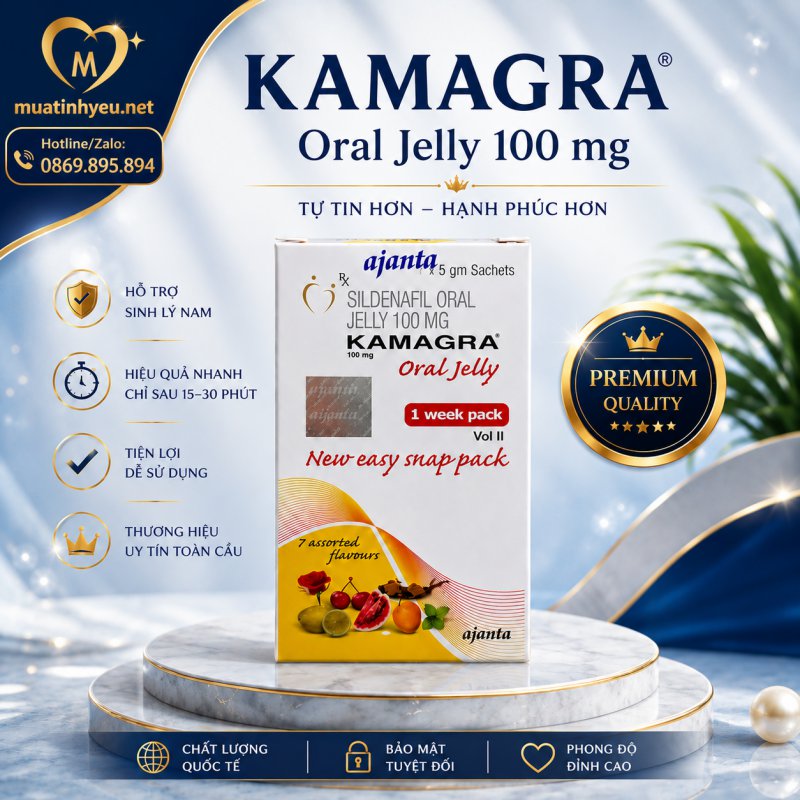 KAMAGRA 100 MG BẢN LĨNH PHÁI MẠNH – TỰ TIN TRONG TỪNG KHOẢNH KHẮC