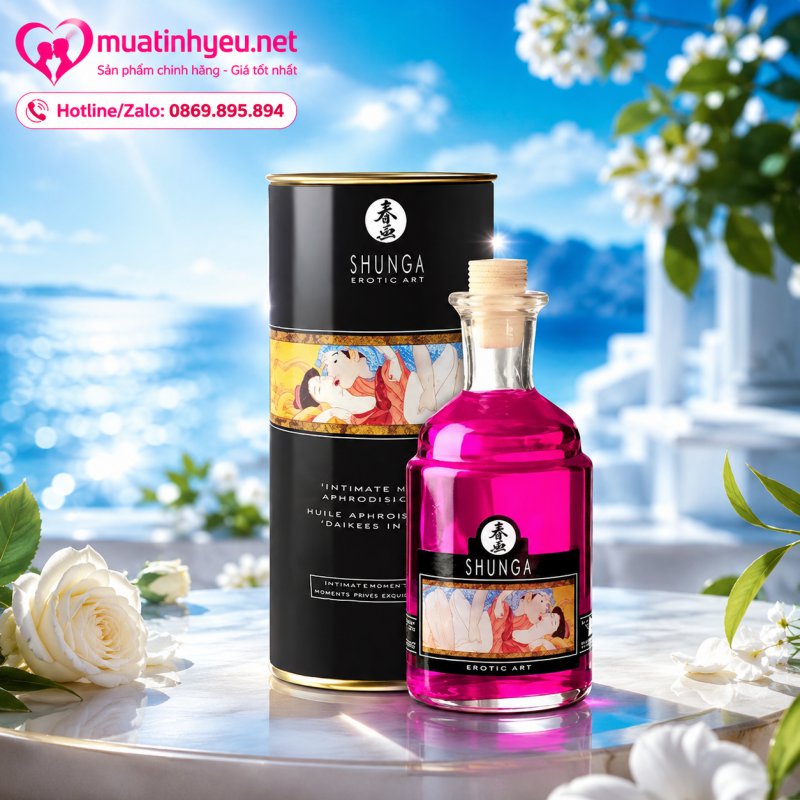 TINH DẦU MASSAGE SHUNGA EROTIC AER - HƯƠNG THƠM QUYẾN RŨ