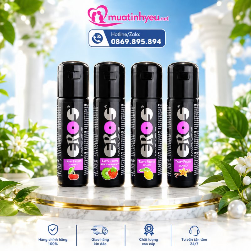 GEL BÔI TRƠN EROS TASTY FRUITS HƯƠNG TRÁI CÂY CHÍNH HÃNG