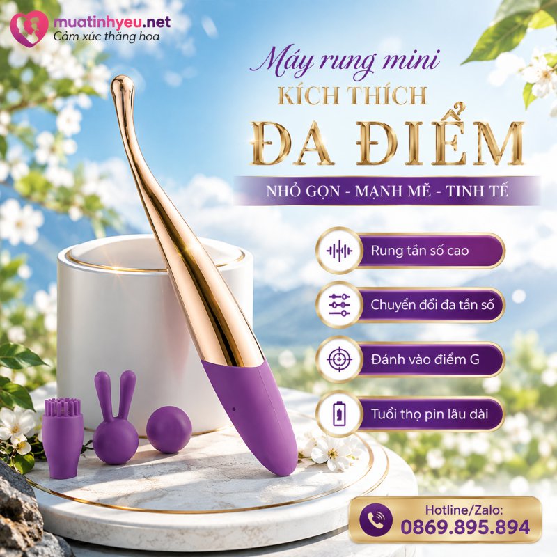 MÁY RUNG MINI TẦN SỐ CAO 7 CHẾ ĐỘ KÍCH THÍCH ĐIỂM G