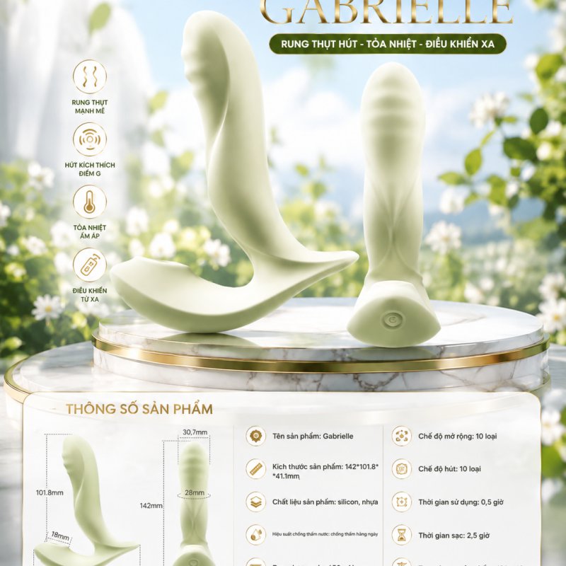 SVAKOM GABRIELLE DƯƠNG VẬT GẮN QUẦN CHIP RUNG THỤT HÚT ĐIỀU KHIỂN XA