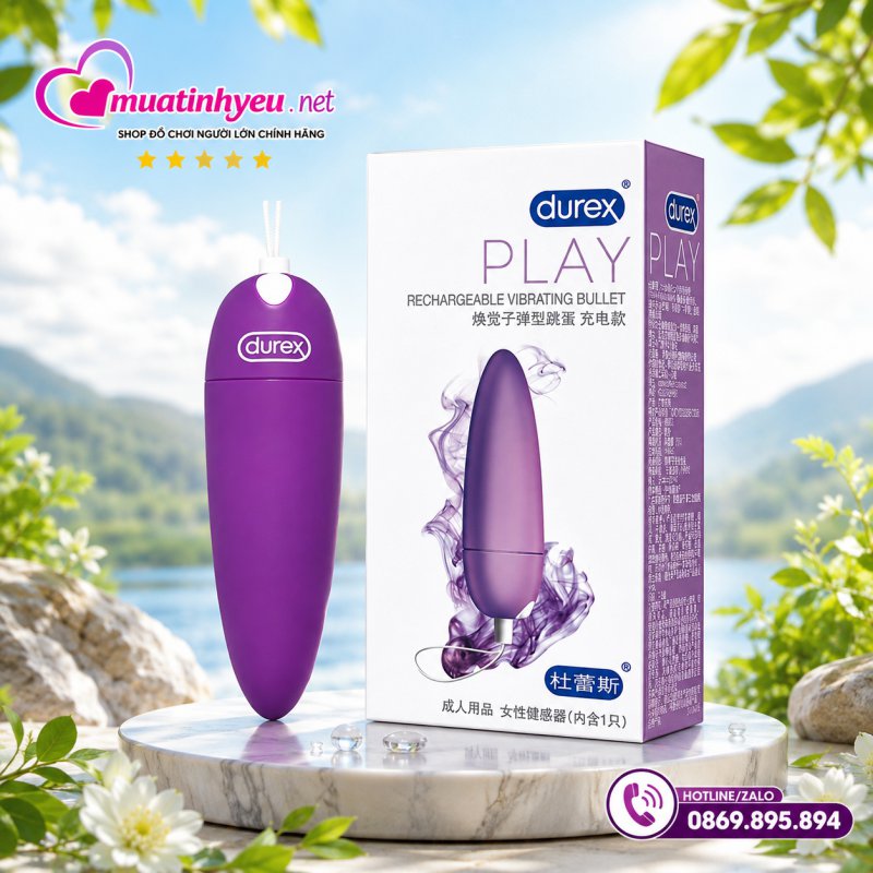TRỨNG RUNG DUREX S-VIBER BULLET 15 CHÍNH HÃNG - TRỨNG RUNG TÌNH YÊU KHÔNG DÂY